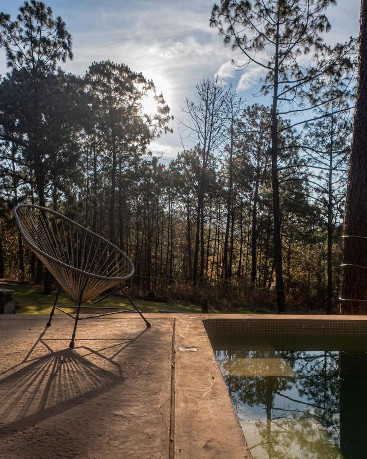 Cabana Lujo Con Alberca Climatizada Vistas Al Bosque De Мазамитла Экстерьер фото